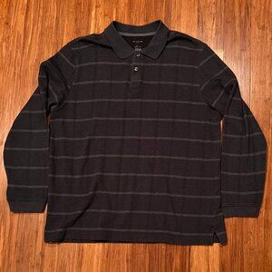 Men’s Black Long Sleeve Polo Shirt